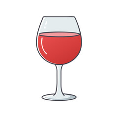 red wine glass. vector icon, red wine glass. vector illustration - simple illustration of red wine glass., perfect for logos,and red wine glass.-themed designs.