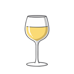 white wine glass vector icon, white wine glass vector illustration - simple illustration of white wine glass, perfect for logos,and white wine glass -themed designs.