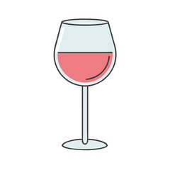 wine glass vector icon, wine glass vector illustration - simple illustration of wine glass, perfect for logos,and wine glass -themed designs.