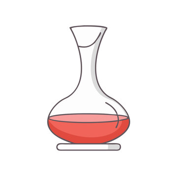 red wine decanter simple outline clip art preview
