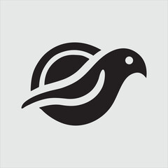 Minimalist Turtle Head Silhouette Vector Illustration