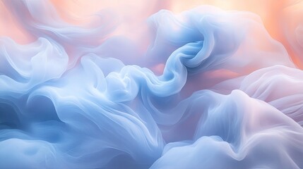 Obraz premium A serene artistic gradient blending icy blue, soft lavender, and pale peach hues with delicate, flowing textures and luminous highlights.