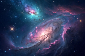 Fototapeta premium beautiful nebula in space