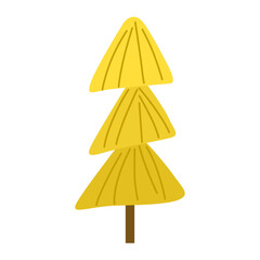 yellow christmas tree