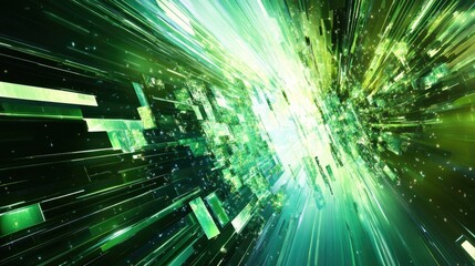 A vibrant gradient fading from bright cyan to emerald green, with glowing transitions for a dynamic and futuristic feel.