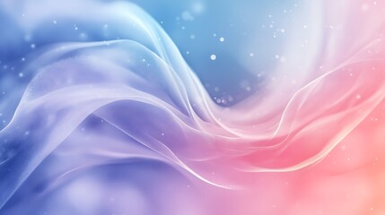 Abstract Pastel Waves Flowing Softly Across a Dreamlike Background