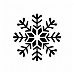 White Snowflake Icon Isolated on Blue Background ice cold flat frost shape winter
