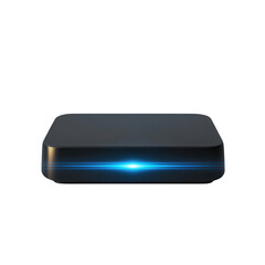 Sleek, modern device with a glowing blue light, ideal for tech innovation concepts., isolated on a transparent background.