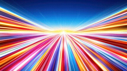 Abstract Speed of Light: A Vibrant Journey Through Colorful Rays