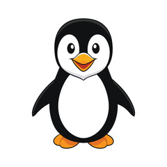 Obraz premium Cheerful Cartoon Penguin Illustration