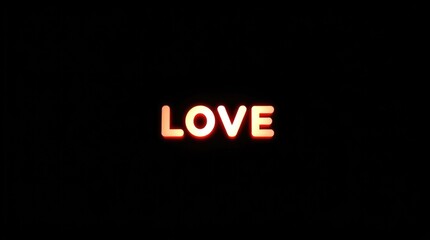 A striking love logo glows against a dark backdrop, radiating warmth and emotion. This symbol represents deep affection and is perfect for Valentine's Day celebrations