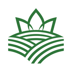 Green Agriculture Emblem Design