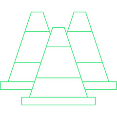 Cones Signal icon single vector illustration