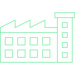 Industrial Buildings icon single vector illustration
