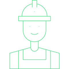Builder icon single vector illustration