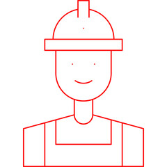 Builder icon single vector illustration