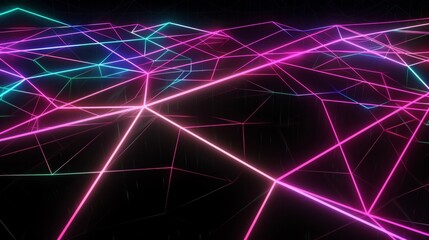 Abstract Neon Lines Wallpaper