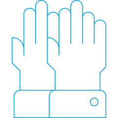 Working Gloves icon single vector illustration