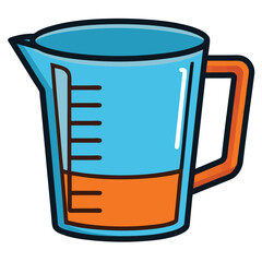 illustration of a measuring cup on a white background