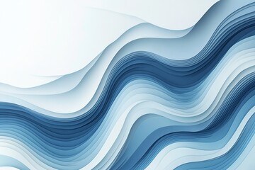 Obraz premium Abstract Blue and White Paper Waves Background