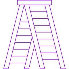 Stepladder icon single vector illustration