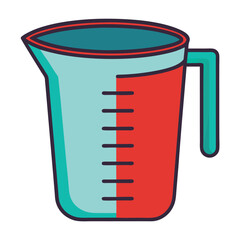 illustration of a measuring cup on a white background