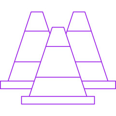 Cones Signal icon single vector illustration