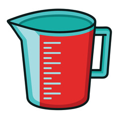 illustration of a measuring cup on a white background