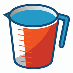 illustration of a measuring cup on a white background