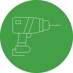 Electric Drill icon single vector illustration