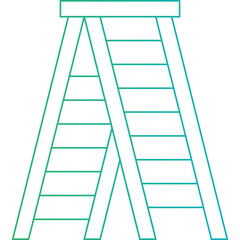 Stepladder icon single vector illustration