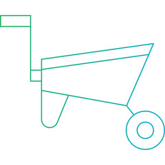 Wheelbarrow icon single vector illustration