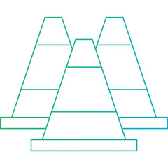 Cones Signal icon single vector illustration