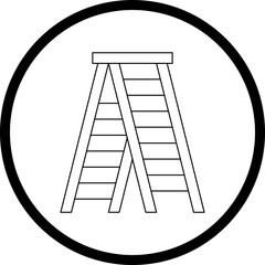Stepladder icon single vector illustration