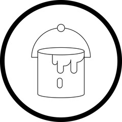 Tin with Paint icon single vector illustration