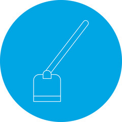 Obraz premium Hoe icon single vector illustration