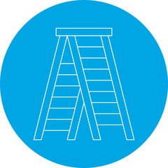 Stepladder icon single vector illustration