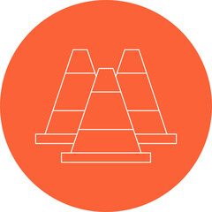 Cones Signal icon single vector illustration