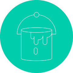 Tin with Paint icon single vector illustration