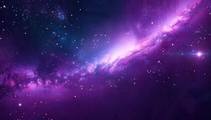 Fototapeta premium ethereal purple galaxy with star clusters and cosmic dust, perfect for sci-fi background, digital art, or space themes