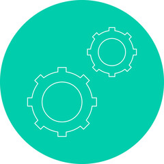 Gear Wheel Drawing icon single vector illustration