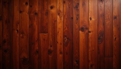 Fototapeta premium The brown wooden wall is empty, there is no furniture or decorations on it.