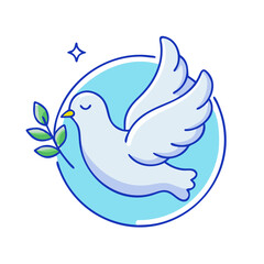 dove of peace vector icon, dove of peace vector illustration - simple illustration of dove of peace, perfect for logos,and dove of peace -themed designs.