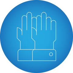 Obraz premium Working Gloves icon single vector illustration