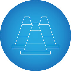 Cones Signal icon single vector illustration
