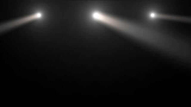 White color spotlight on stage, Abstract rays light lens flare style vintage overlay shine spotlight effect.