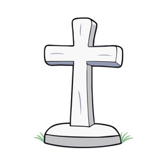 white cross grave marker vector icon, white cross grave marker vector illustration - simple illustration of white cross grave marker, perfect for logos,and white cross grave marker -themed designs.