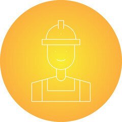 Builder icon single vector illustration