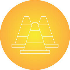 Cones Signal icon single vector illustration