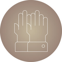 Working Gloves icon single vector illustration